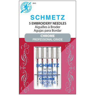 Schmetz Chrome Embroidery Needles - 75/11