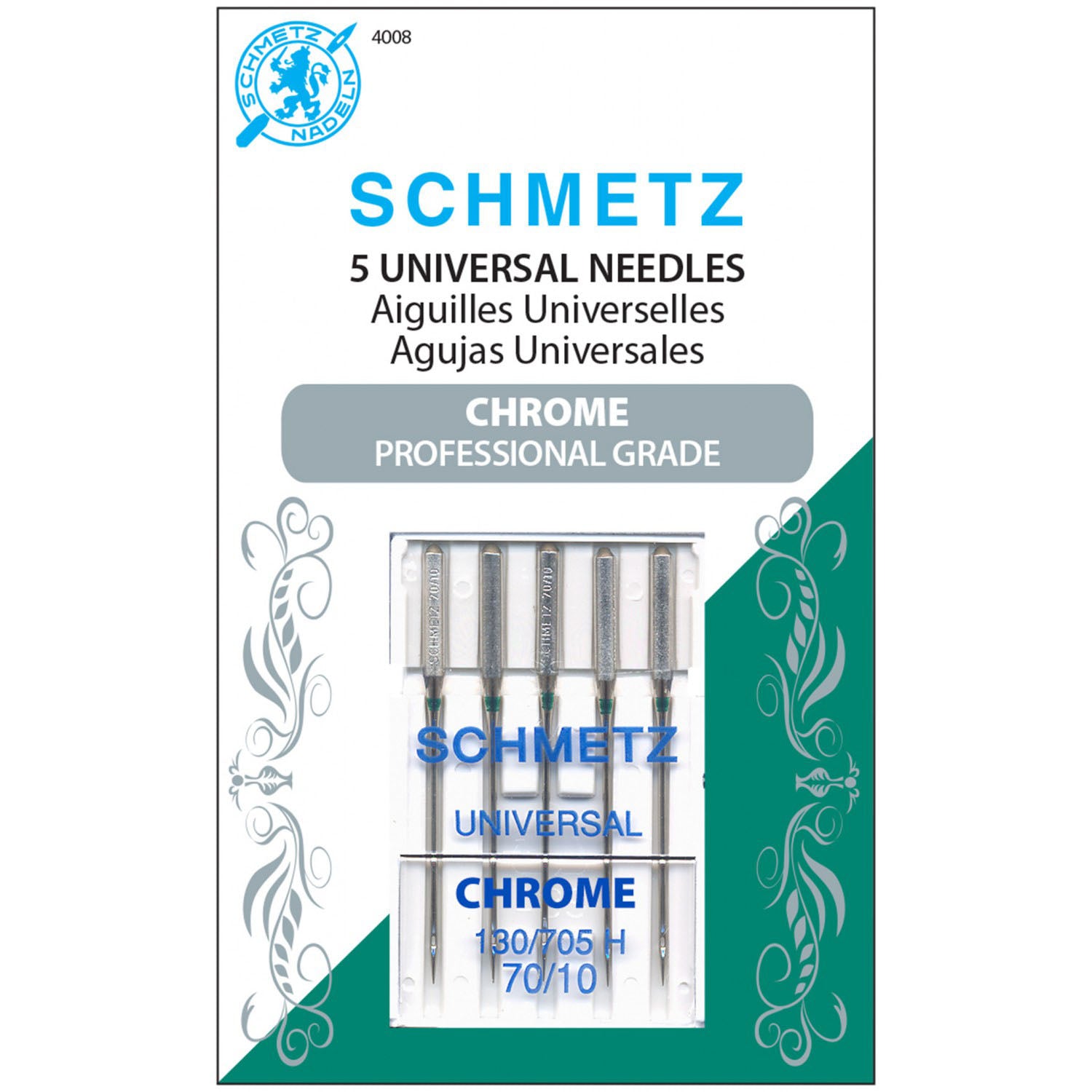 Schmetz Chrome Universal Needles - 70/10