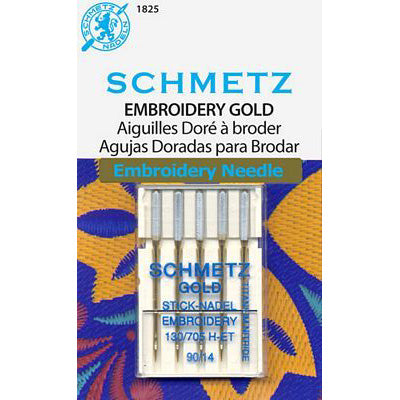 Schmetz Gold Embroidery Needles - 90/14