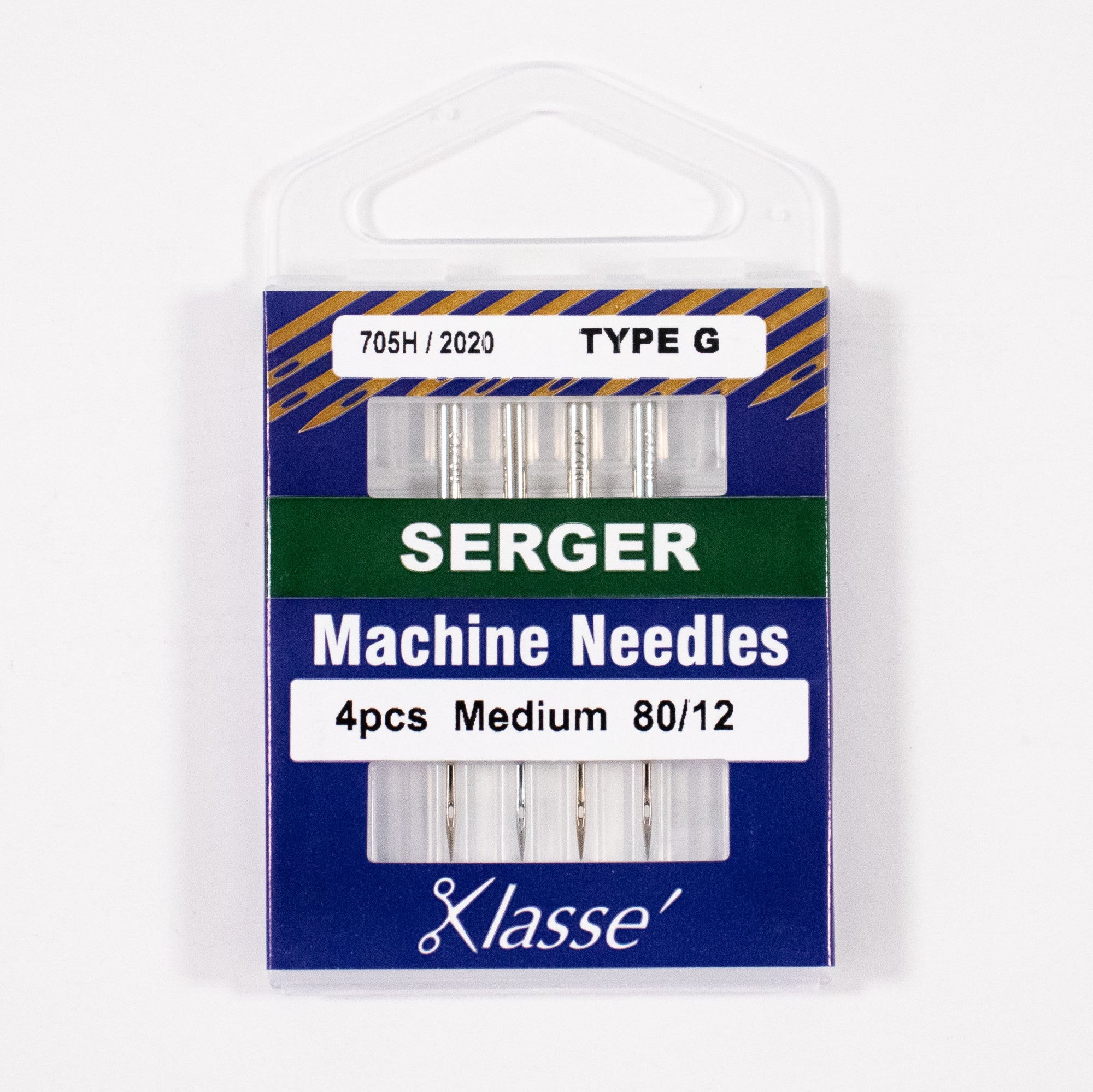 Serger Needle, 705H/2020,Type G, Size 80/12, Pkg.4