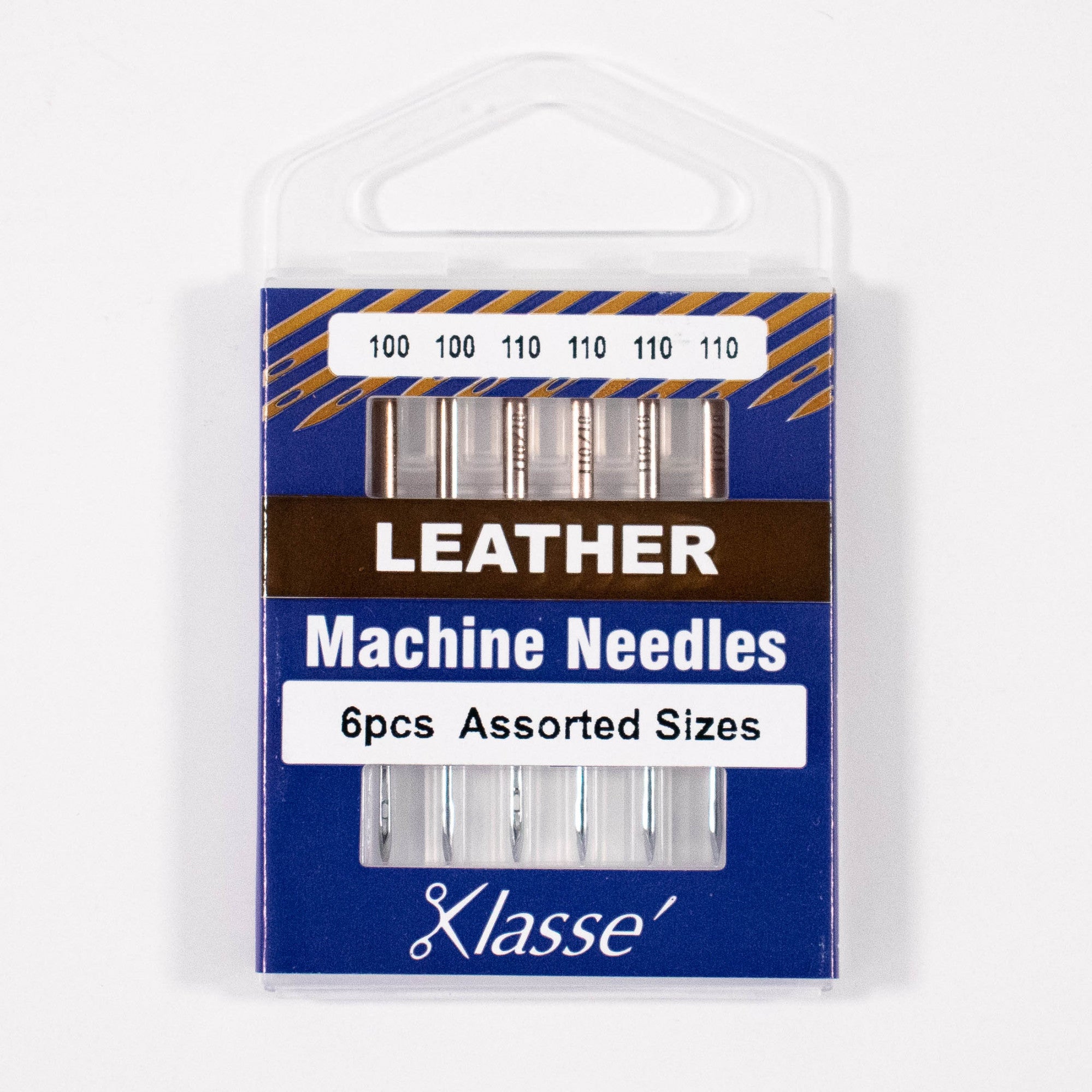 Leather Needle Asst 100/16 (x2), 110/18 (x4), Pkg.6