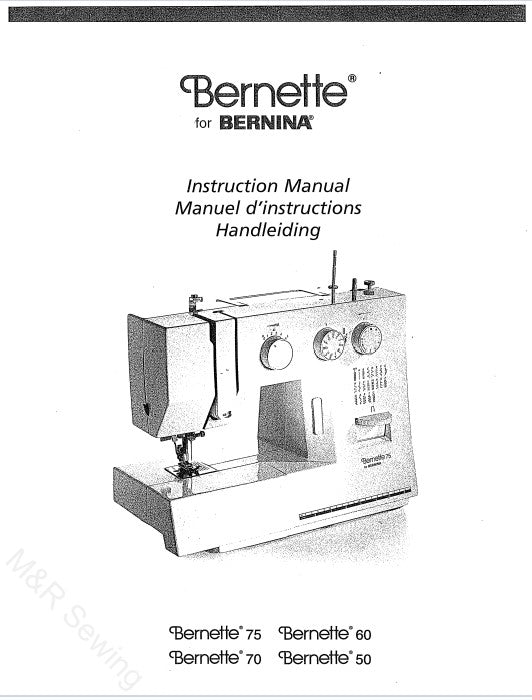 Instruction Manual, Bernette 70