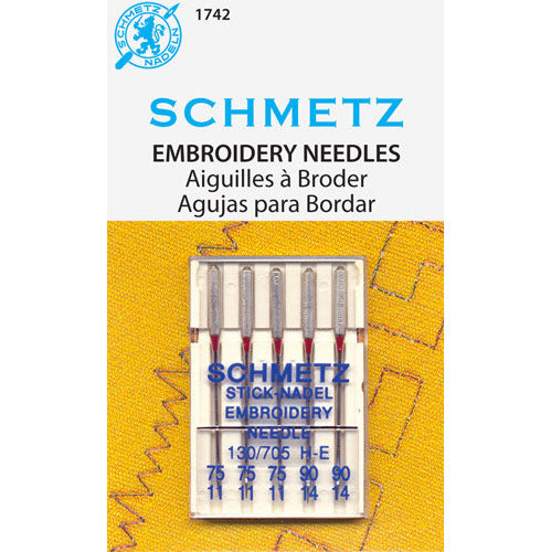 Schmetz Embroidery Needles Multi-Pack - 75/90