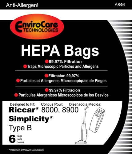 HEPA Bag Type "B"