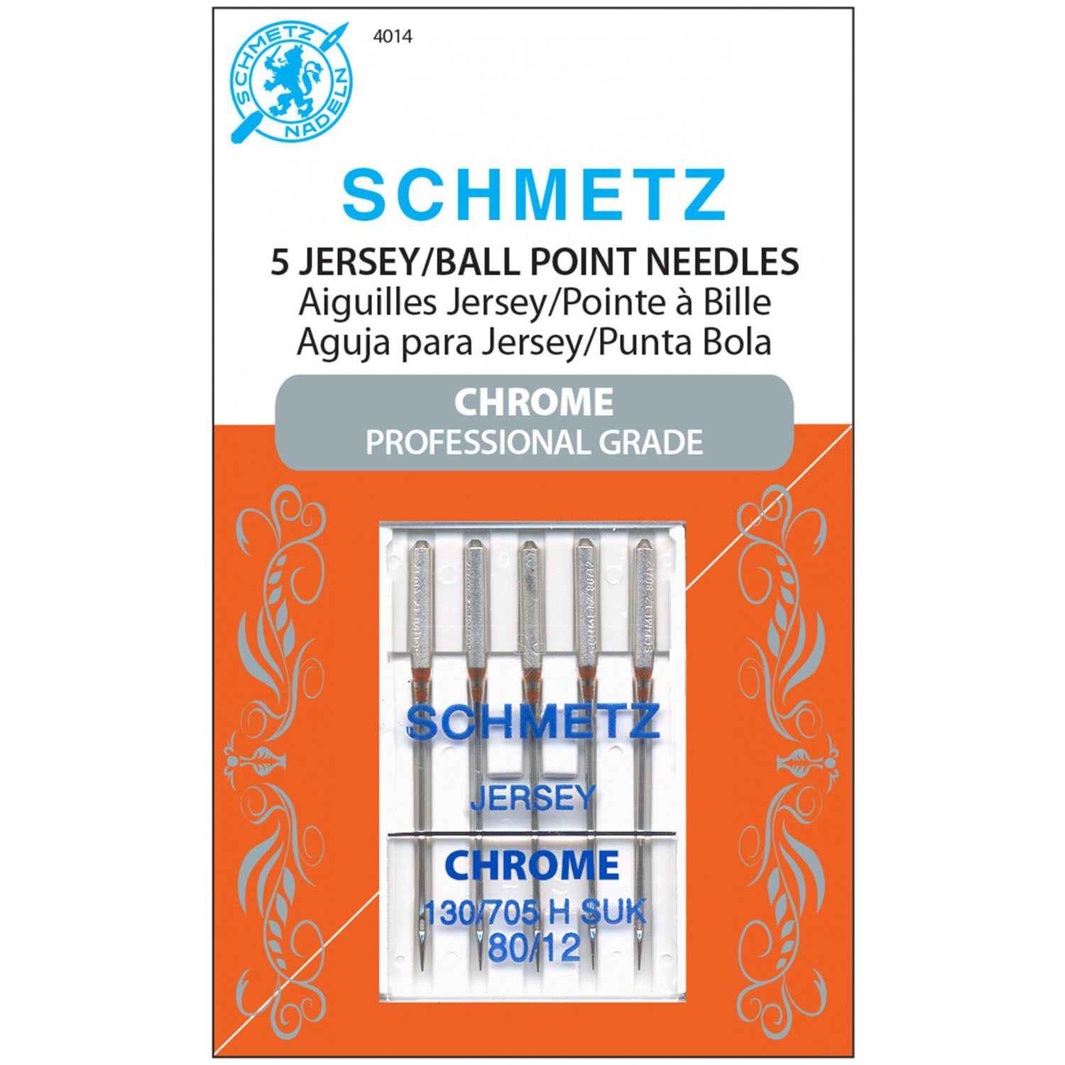 Schmetz Chrome Jersey/Ball Point Needles - 80/12