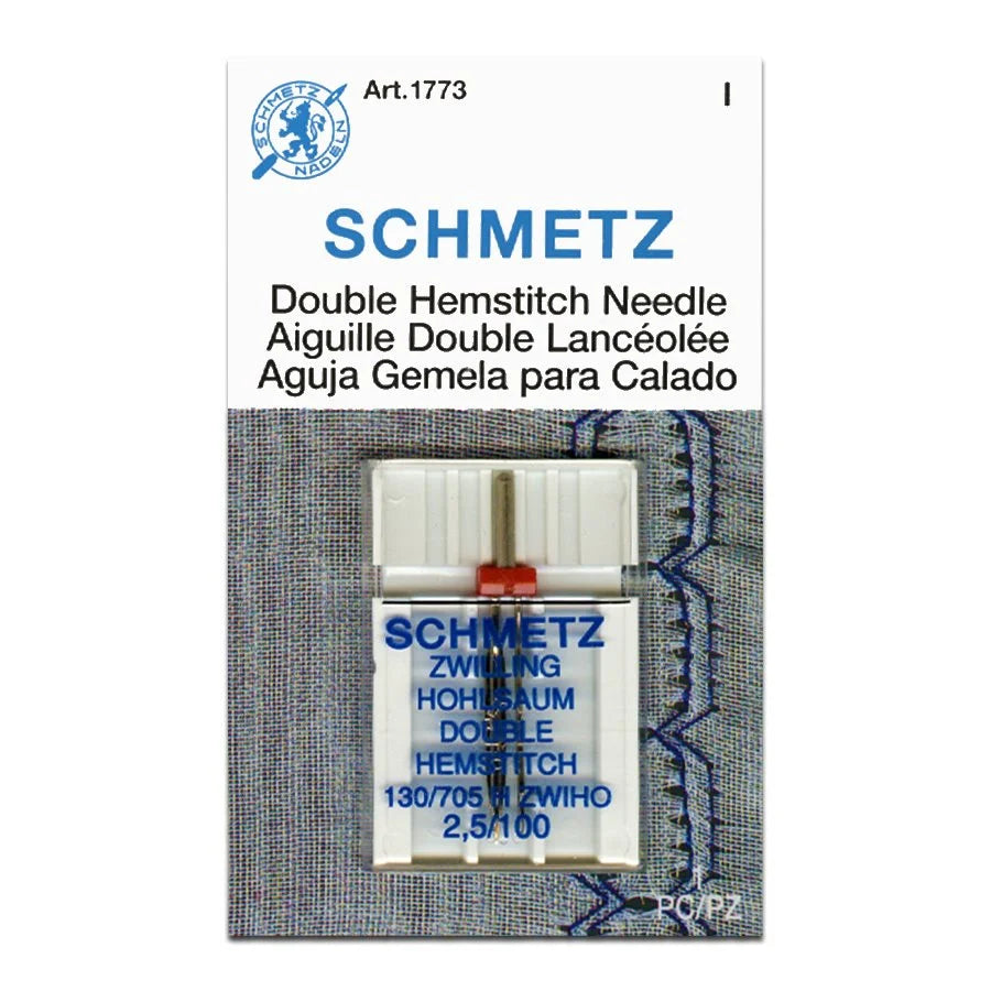 Schmetz Double Wing/Hemstitch Needle - 2.5mm/100