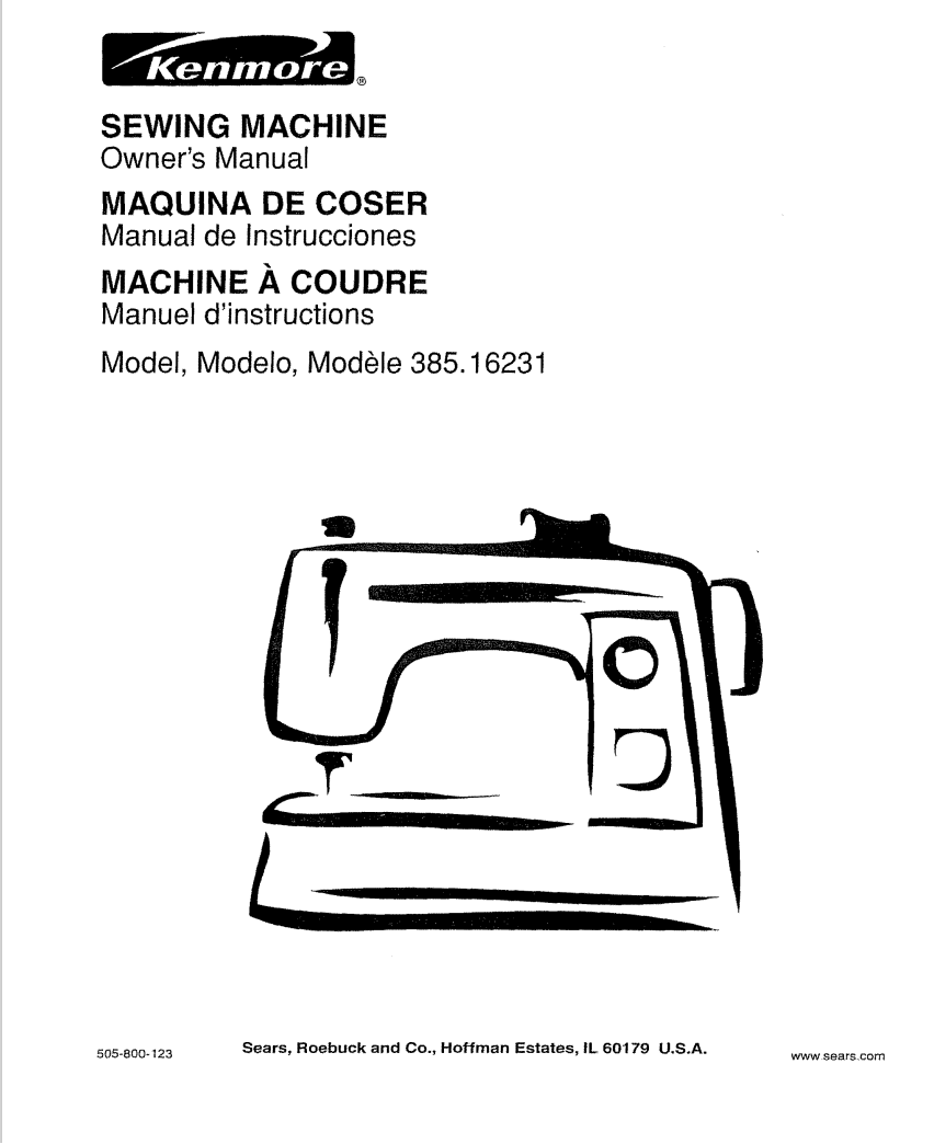 Kenmore 385.16231 Instruction Manual