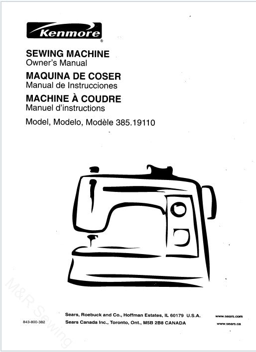 Kenmore 385.19110 Instruction Manual