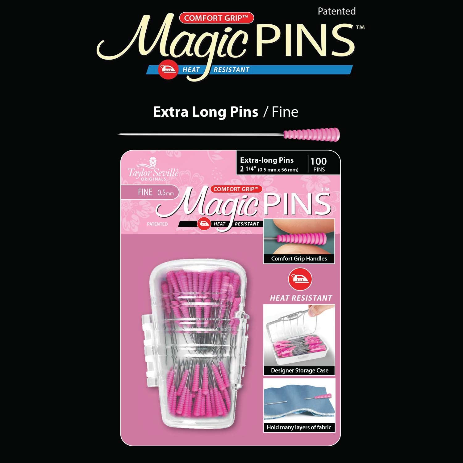 Magic Pins Extra Long, 100pc - FINE