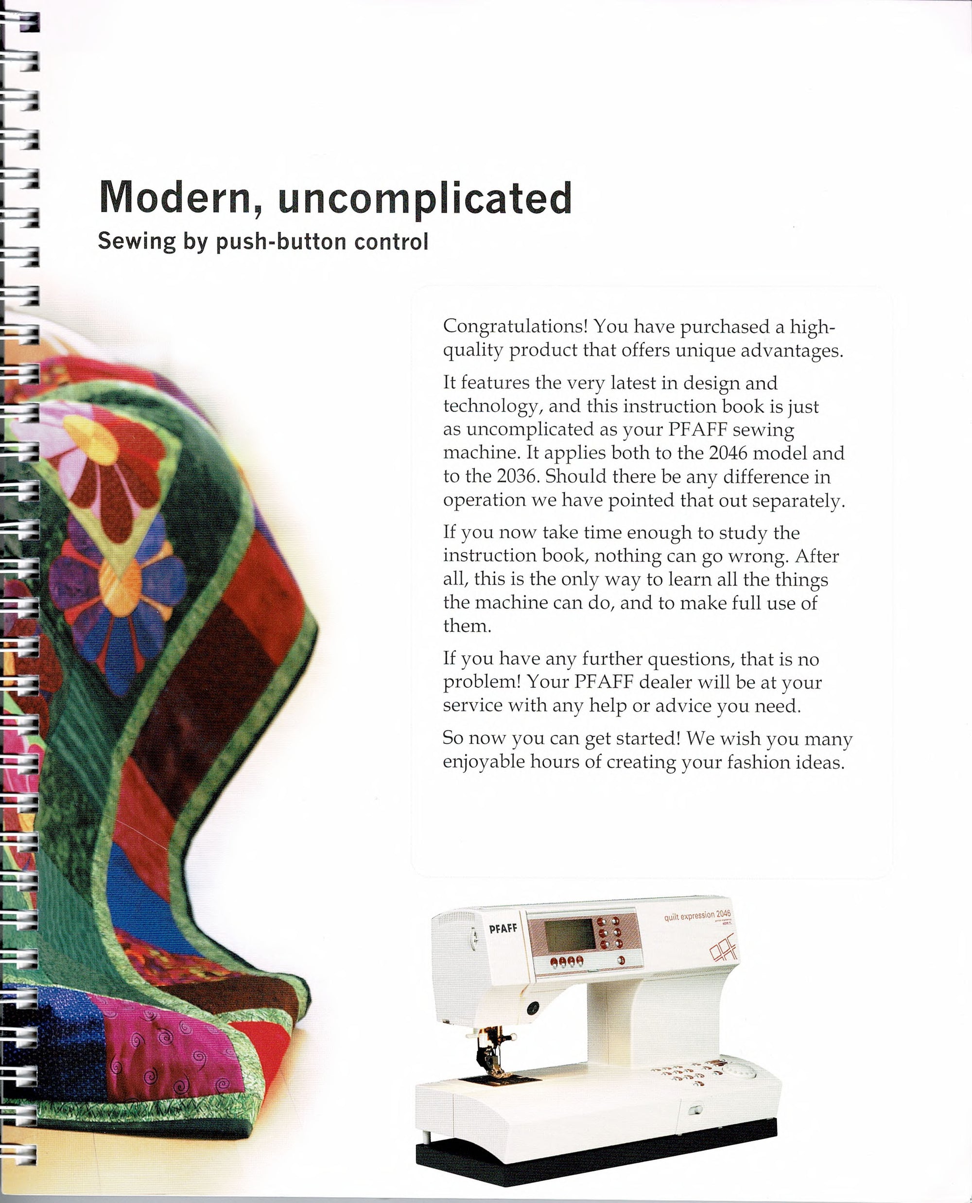 Pfaff 2036/2046 Instruction Manual