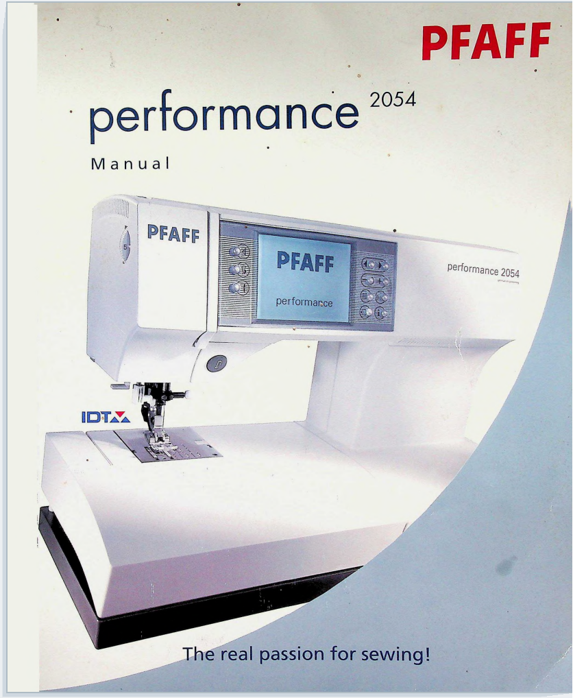 Pfaff 2054 Instruction Manual