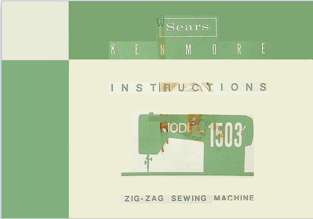 Kenmore 1503 Instruction Manual