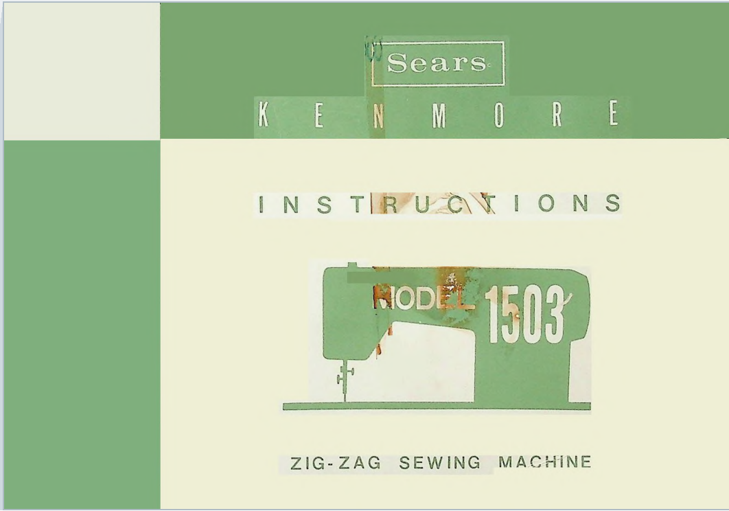 Instruction Manual, Kenmore 1503