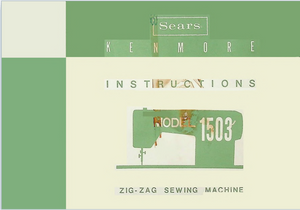 Instruction Manual, Kenmore 1503