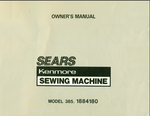 Kenmore 385.188480 Instruction Manual