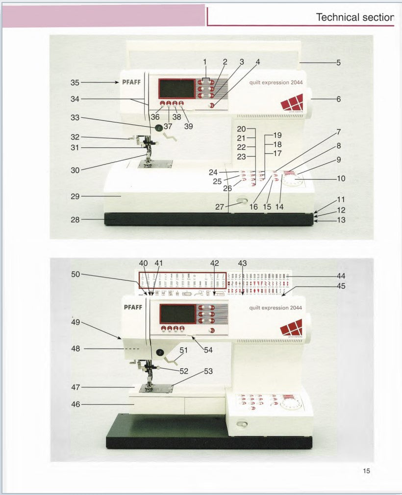 Instruction Manual, Pfaff 2034,2044