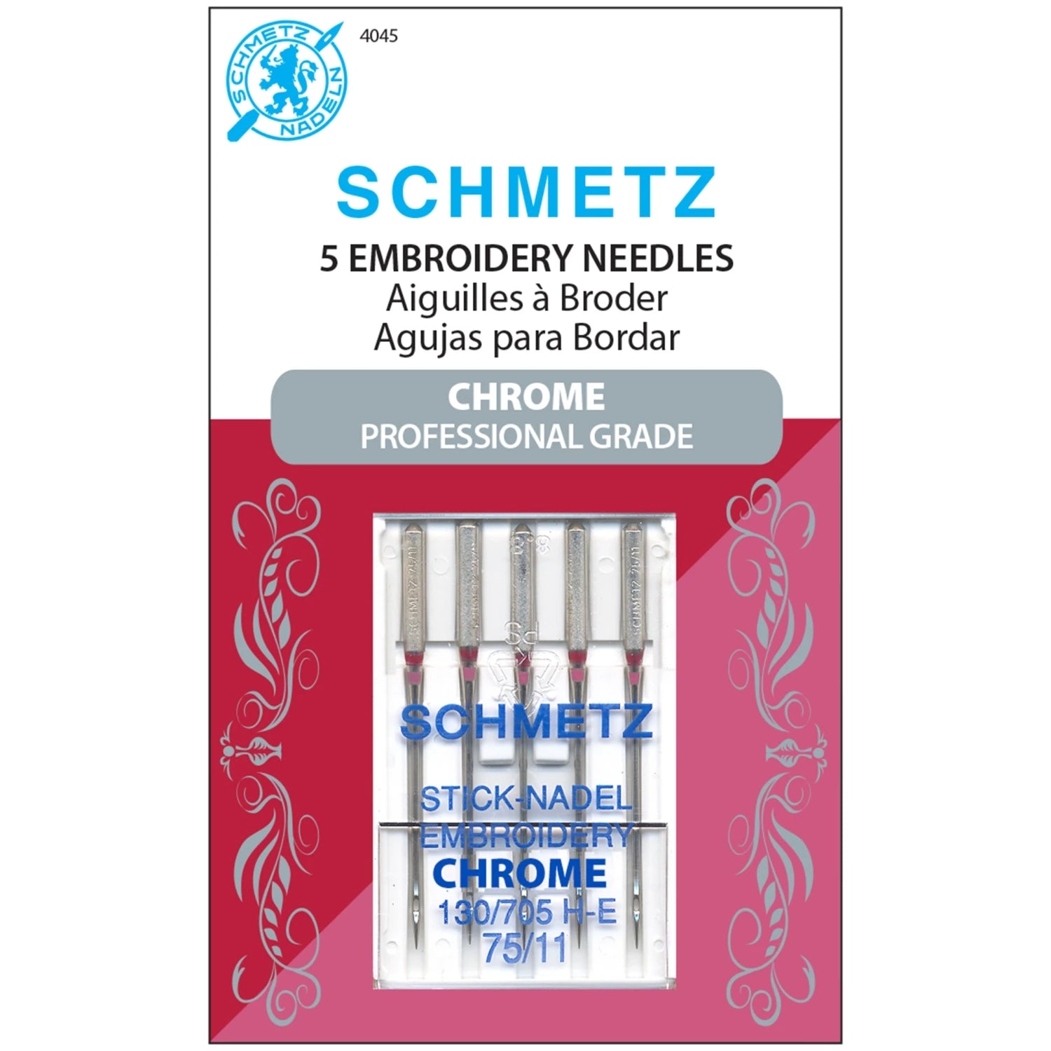 Schmetz Chrome Embroidery Needles