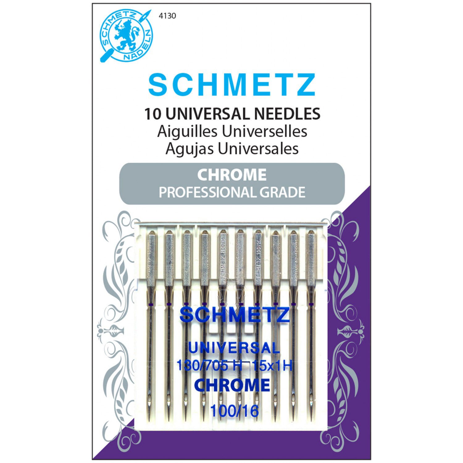 Schmetz Chrome Universal Needles - 100/16