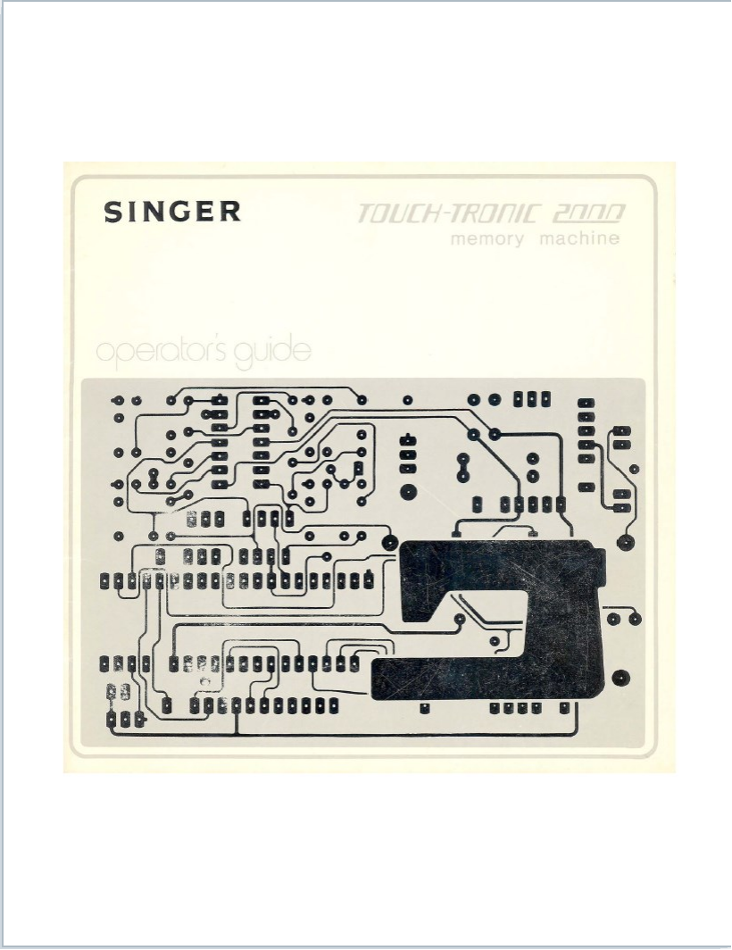 Instruction Manual, Singer 2000