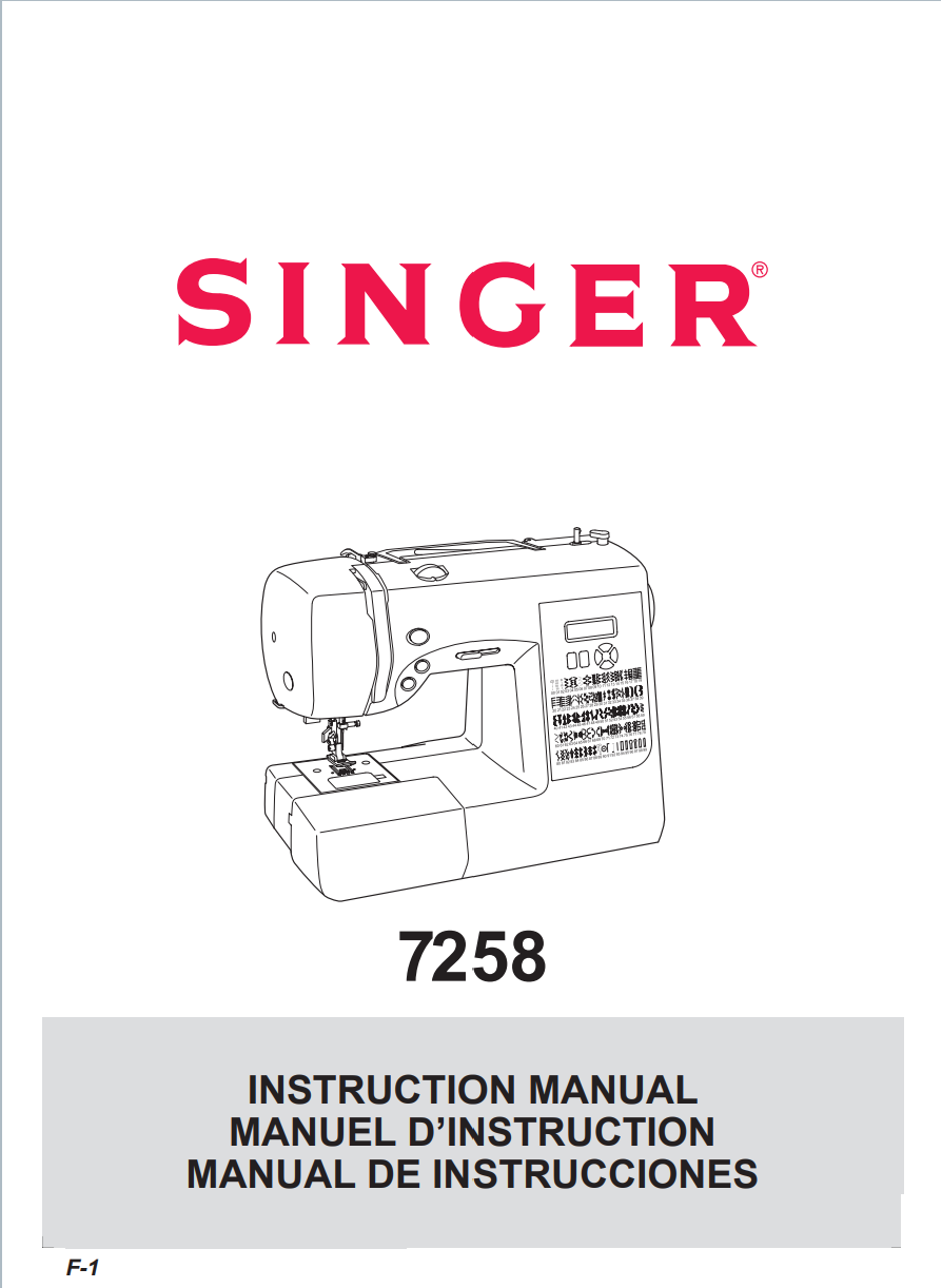Singer 7258 Instruction Manual