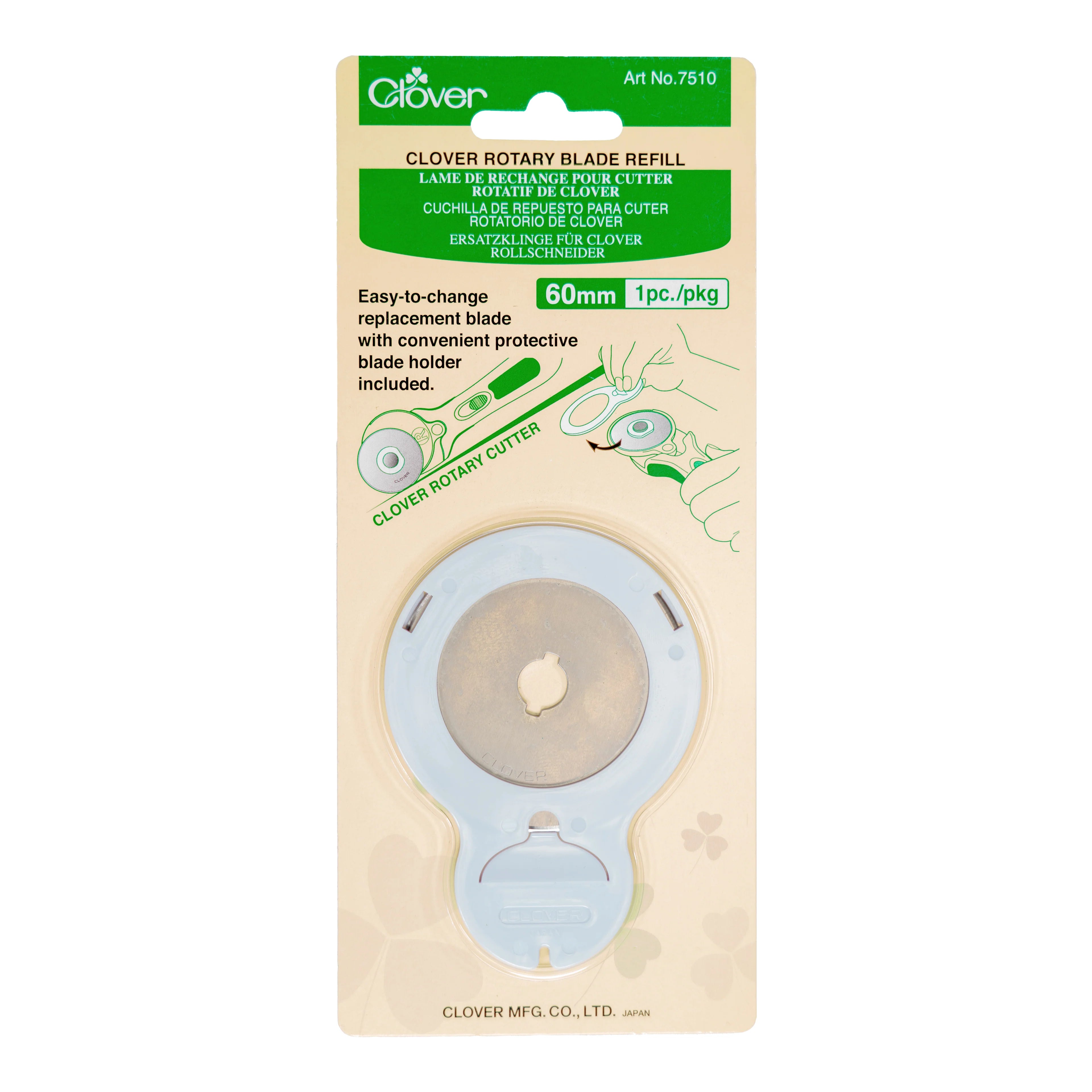 Clover Replacement Rotary Cutter Blades - 60mm