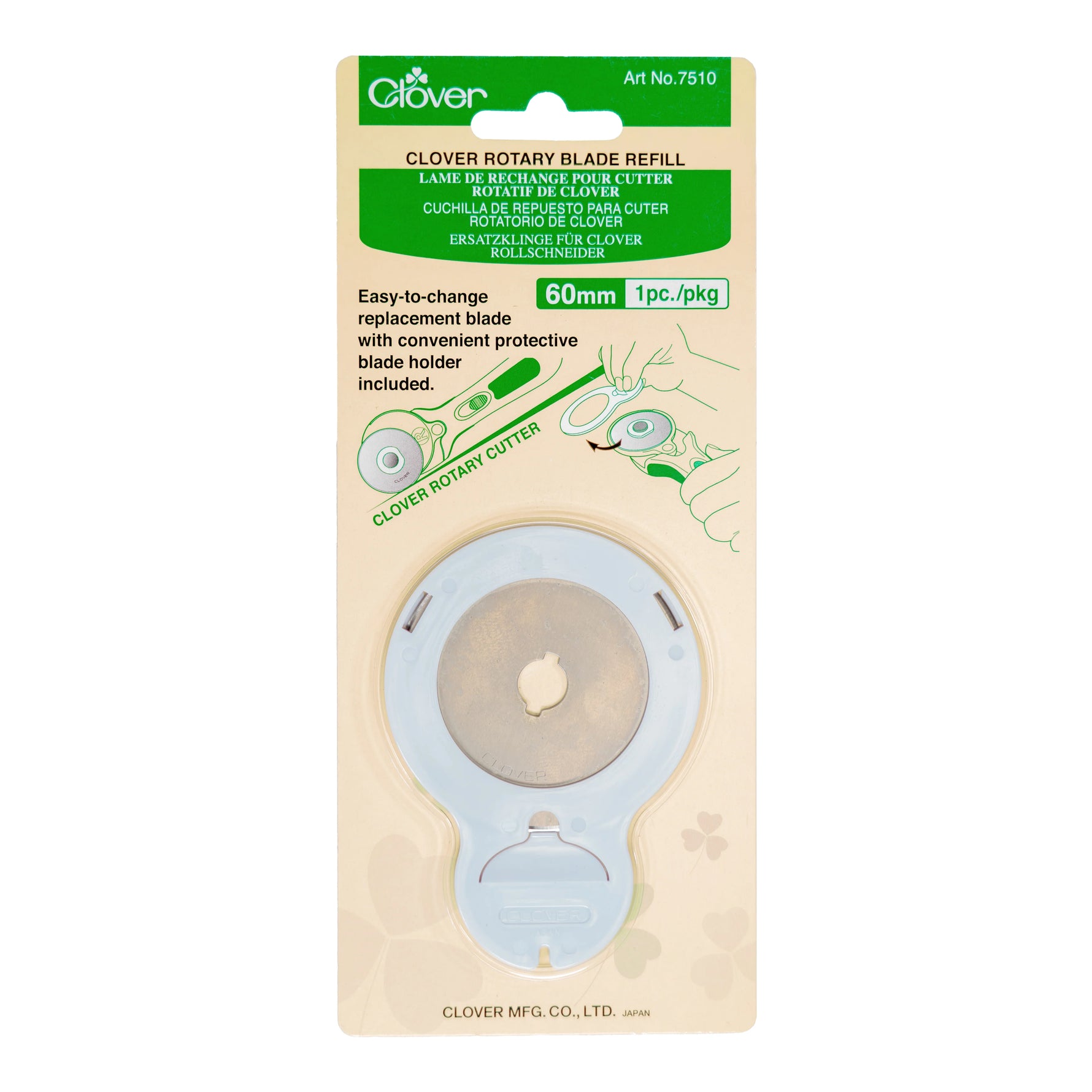 Clover Replacement Rotary Cutter Blades - 60mm