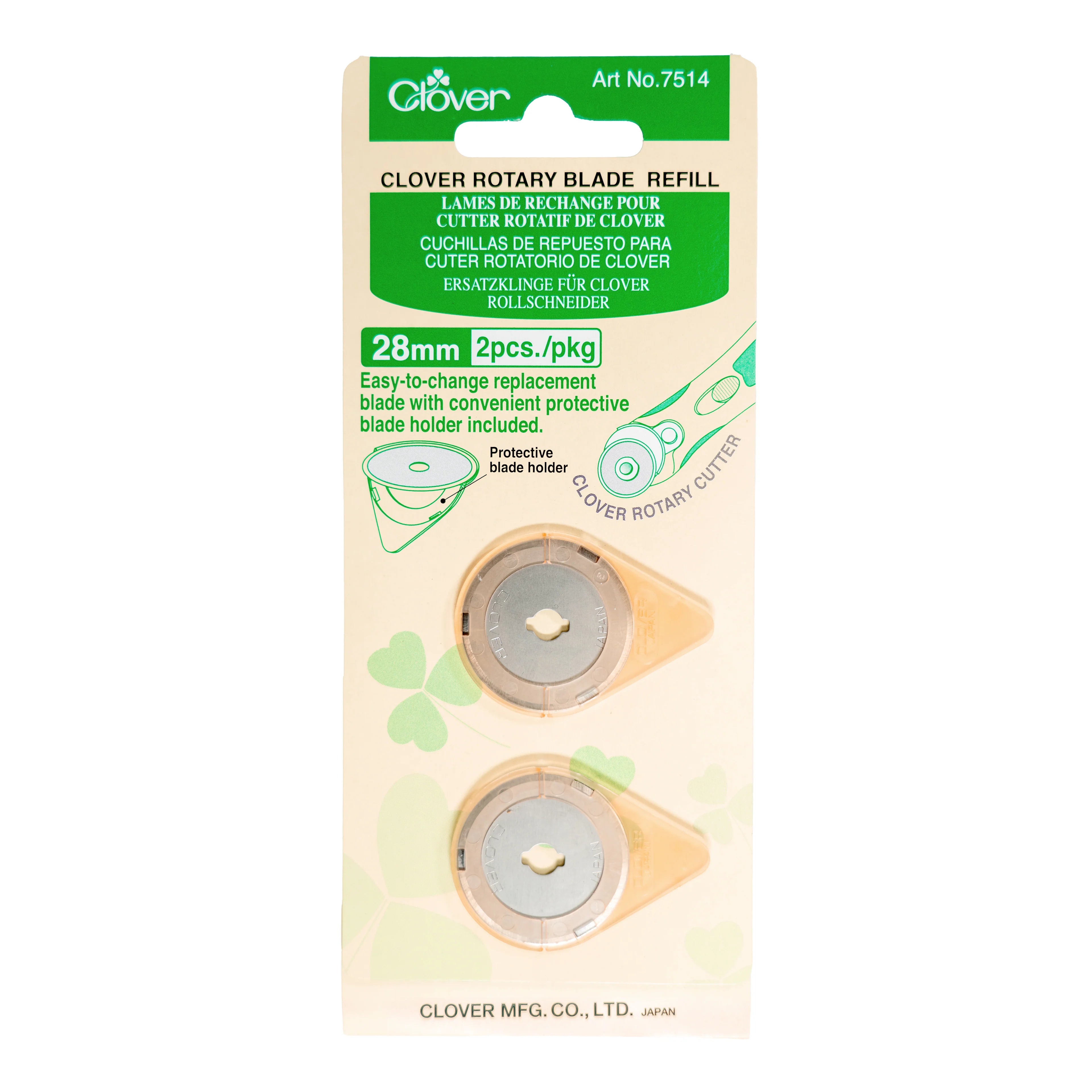 Clover Replacement Rotary Cutter Blades - 28mm