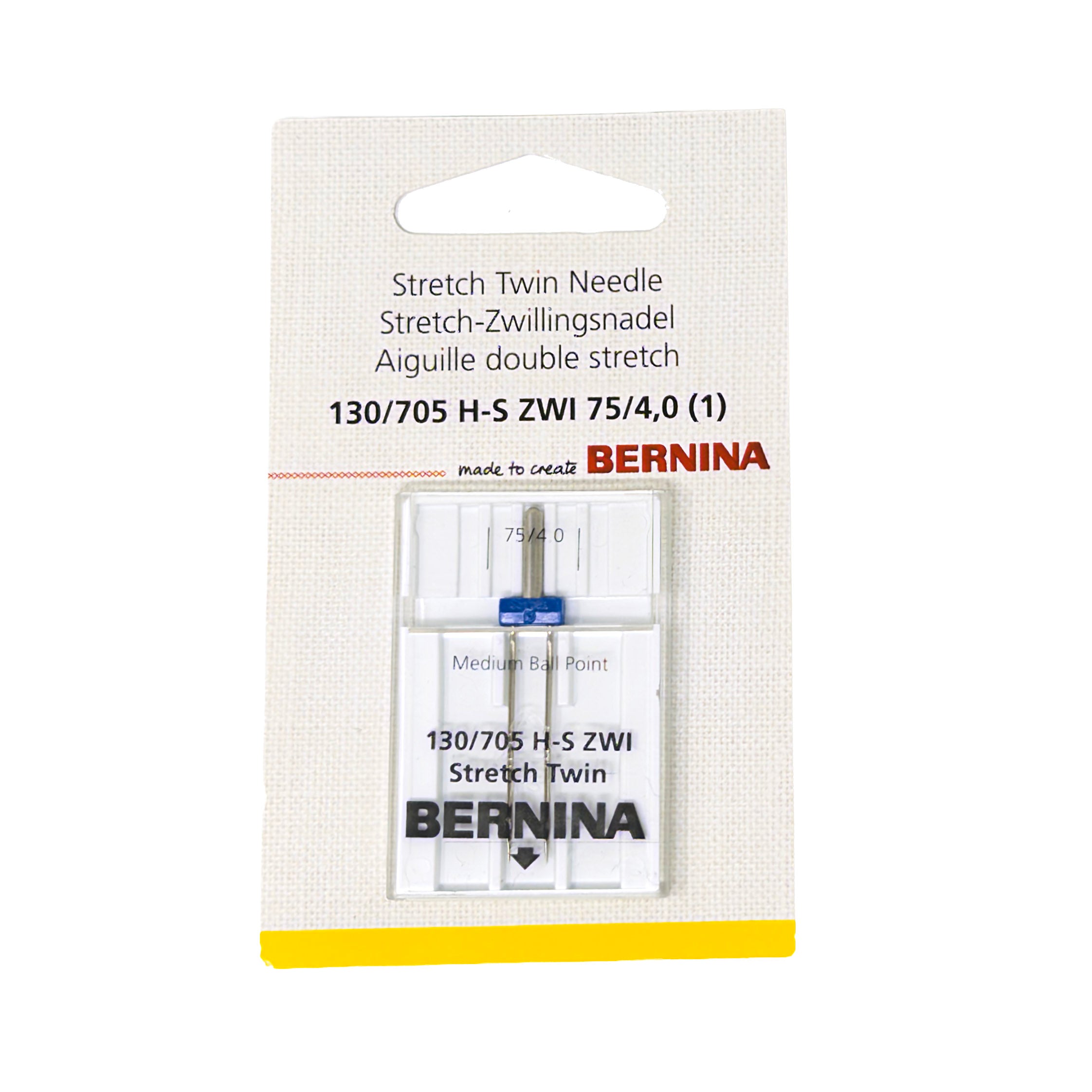 Twin Stretch Needle, 4mm, 75/11