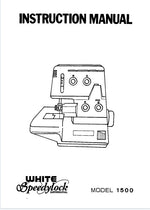 White Speedylock 1500 Instruction Manual