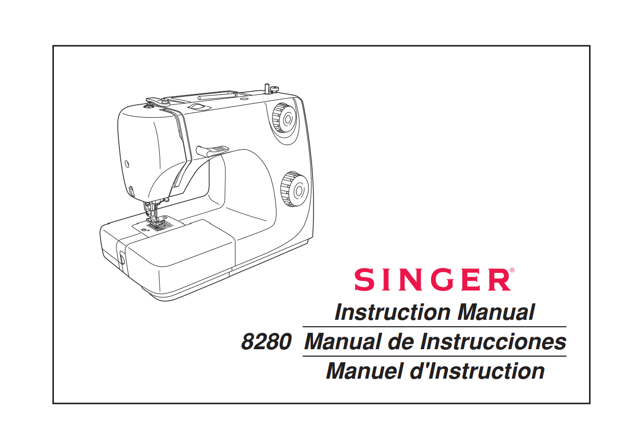 Instruction Manual, Singer 8280