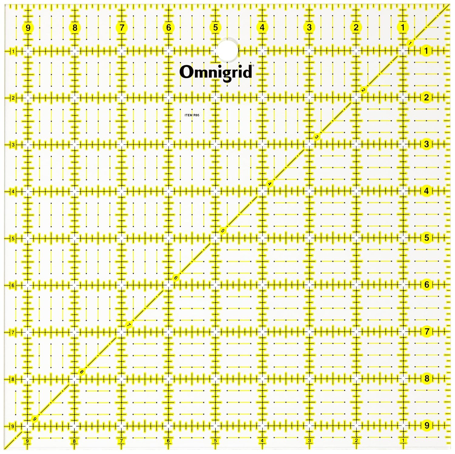 Omnigrid Ruler - 9.5in x 9.5in