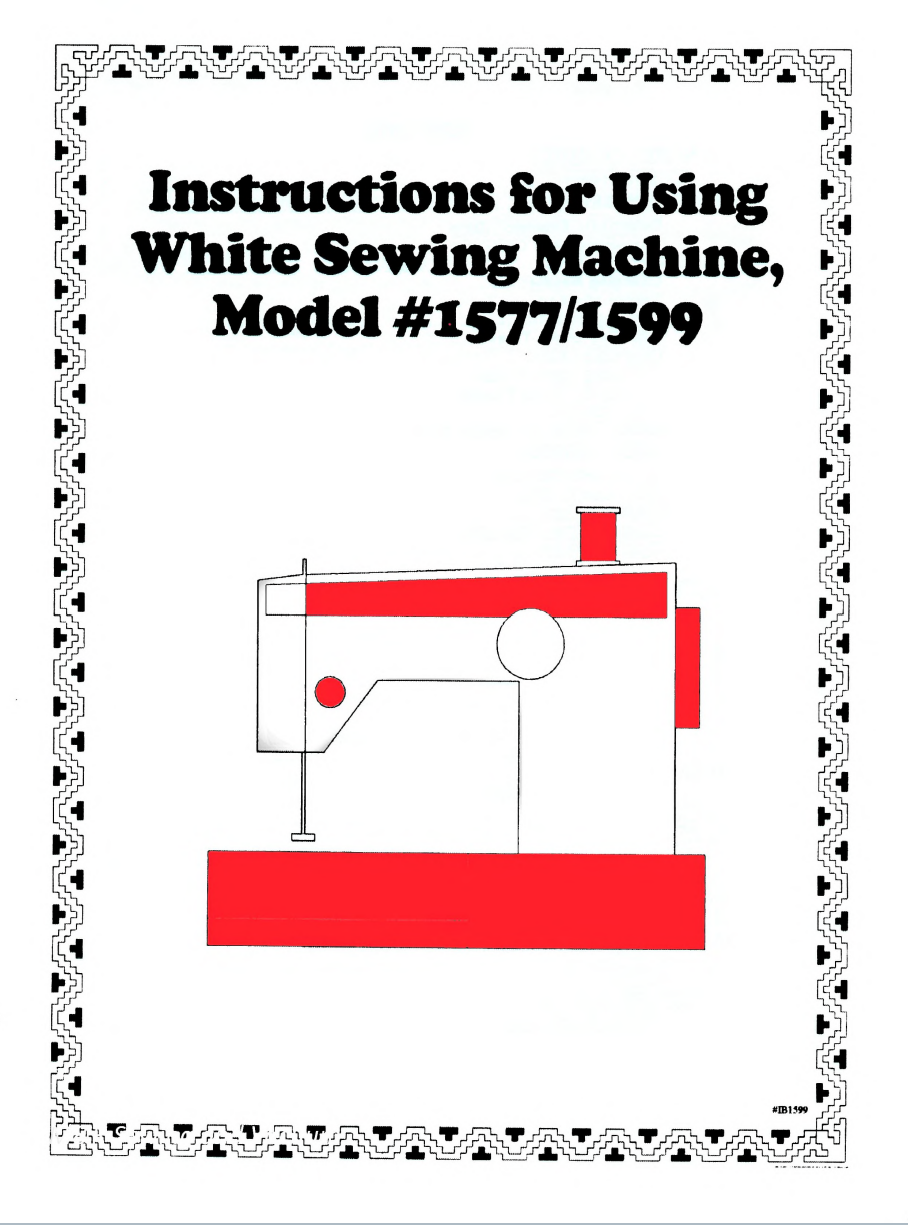 White 1577/1599 Instruction Manual