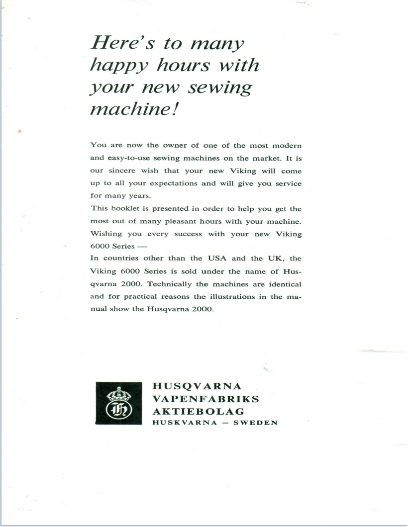 Viking 6000 Series Instruction Manual