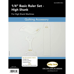 Baby Lock 1/4in Basic Ruler Set - High Shank/Long Arm