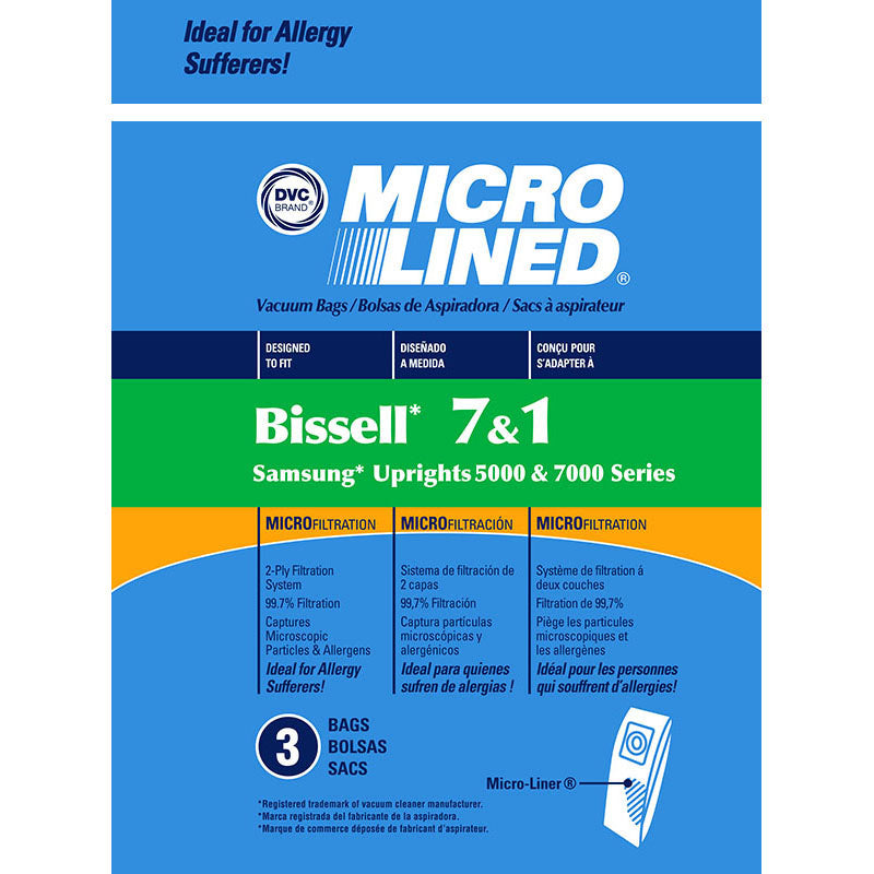 Bissell Type 7&1 Paper Bag - 3/pk