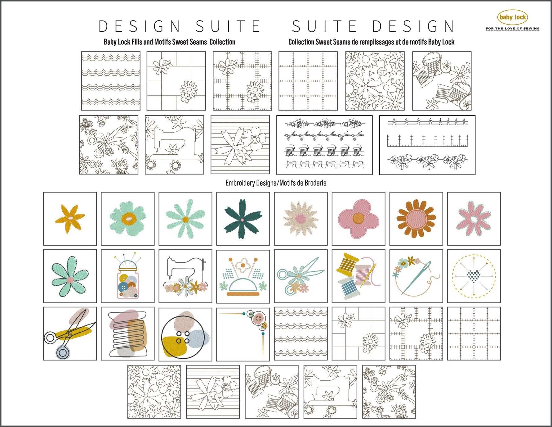 Baby Lock Fills & Motifs Sweet Seems Collection