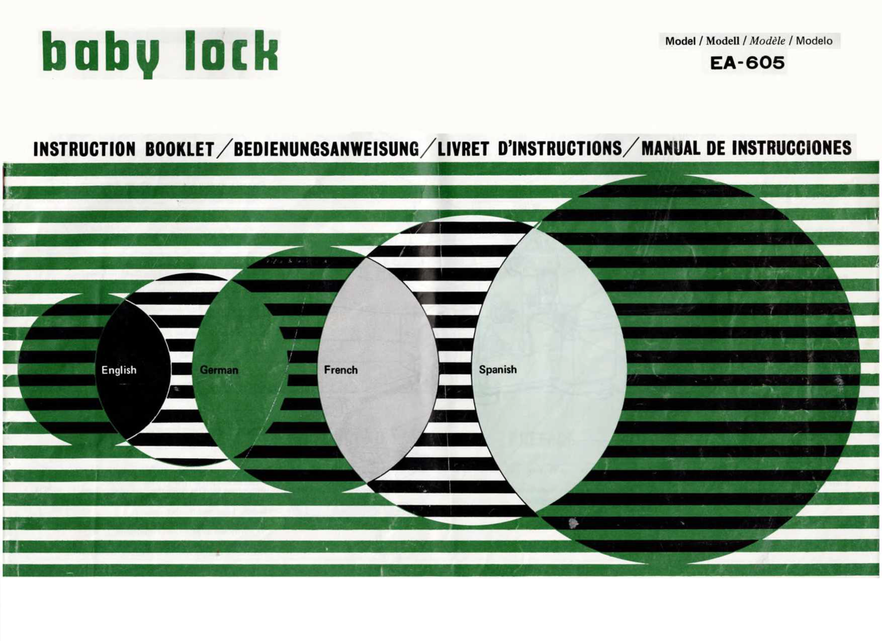 Baby Lock EA605 Serger Instruction Manual
