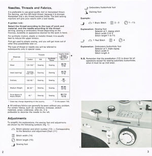 Elna 72, 74 Instruction Book 2