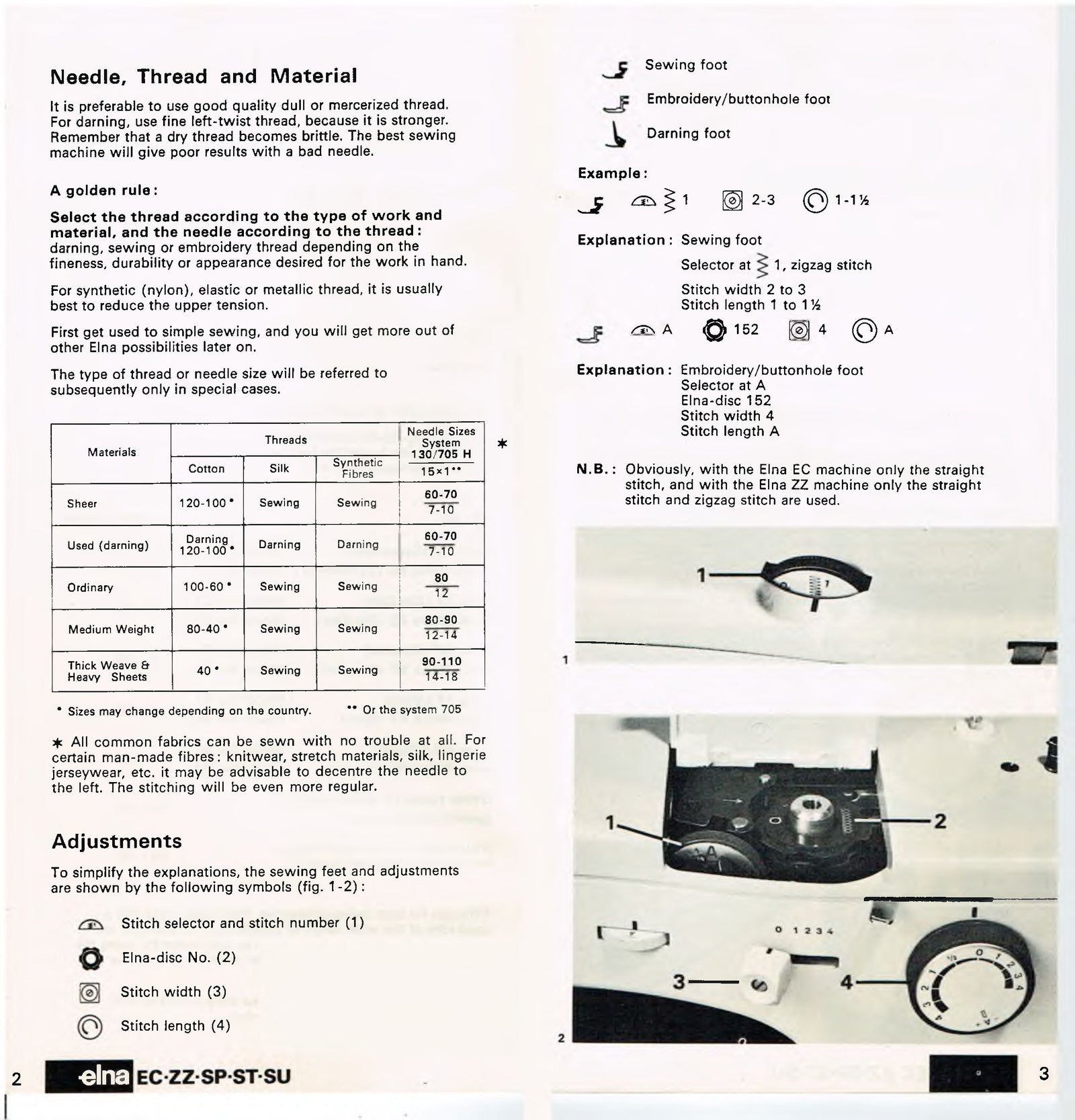 Elna EC-ZZ-SP-ST-SU Instruction Manual Book 2