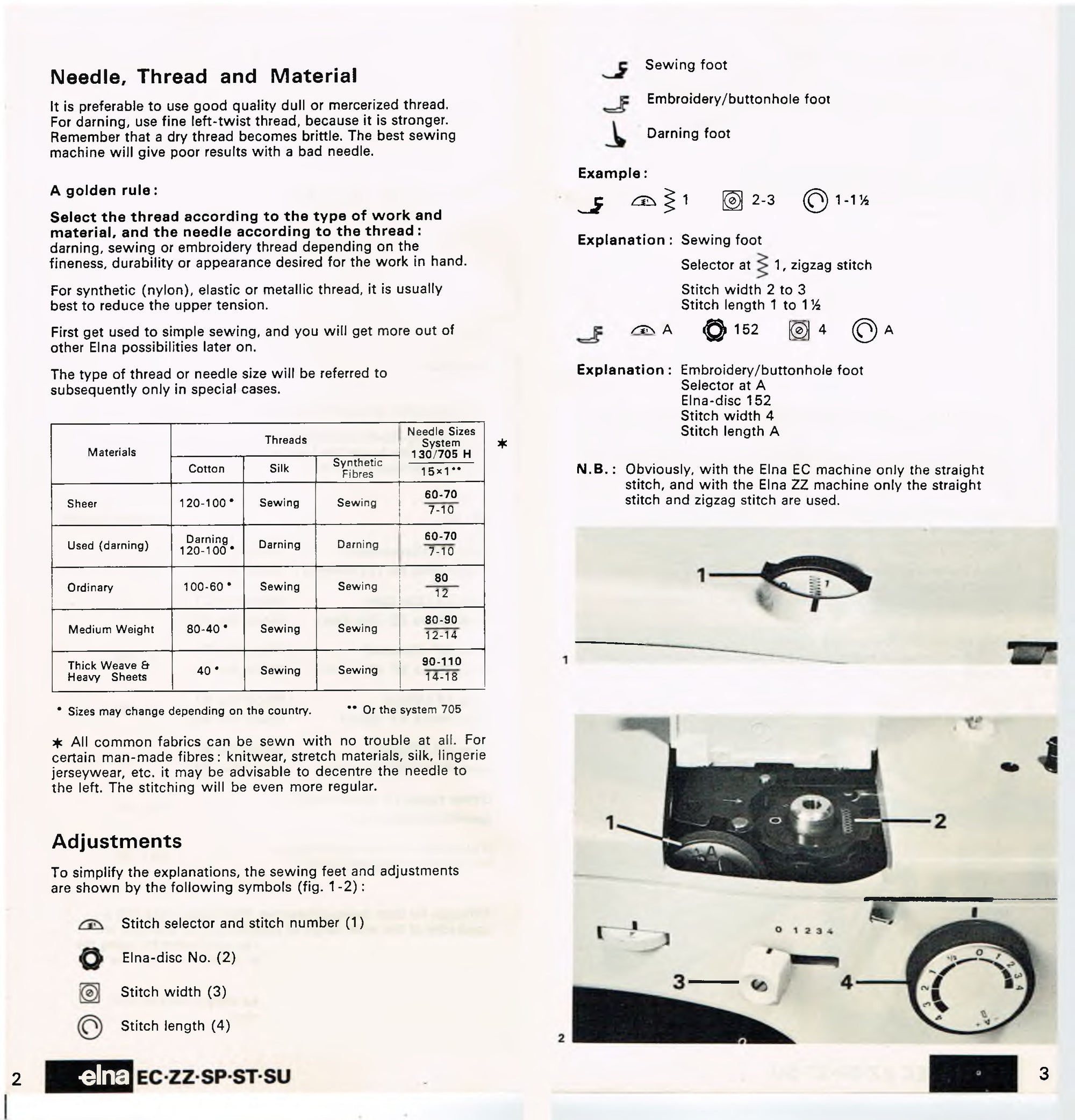 Elna EC-ZZ-SP-ST-SU Instruction Manual Book 2
