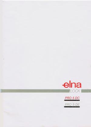 Elna Lock PRO5DC/DE Instruction Manual