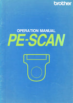 Brother PE-Scan Instruction Manual