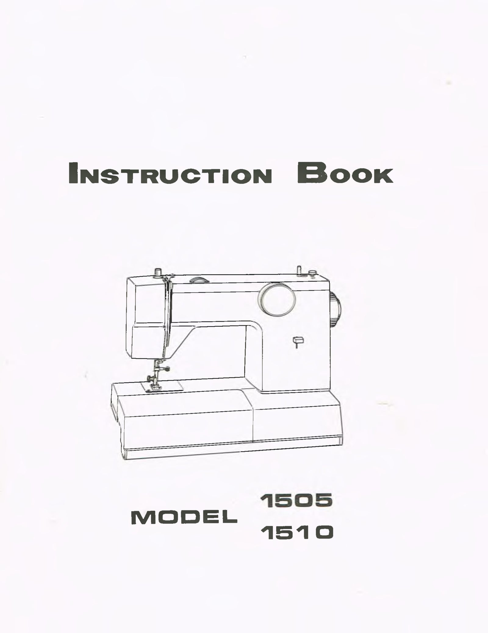 Kenmore Model 1505/1510 Manual