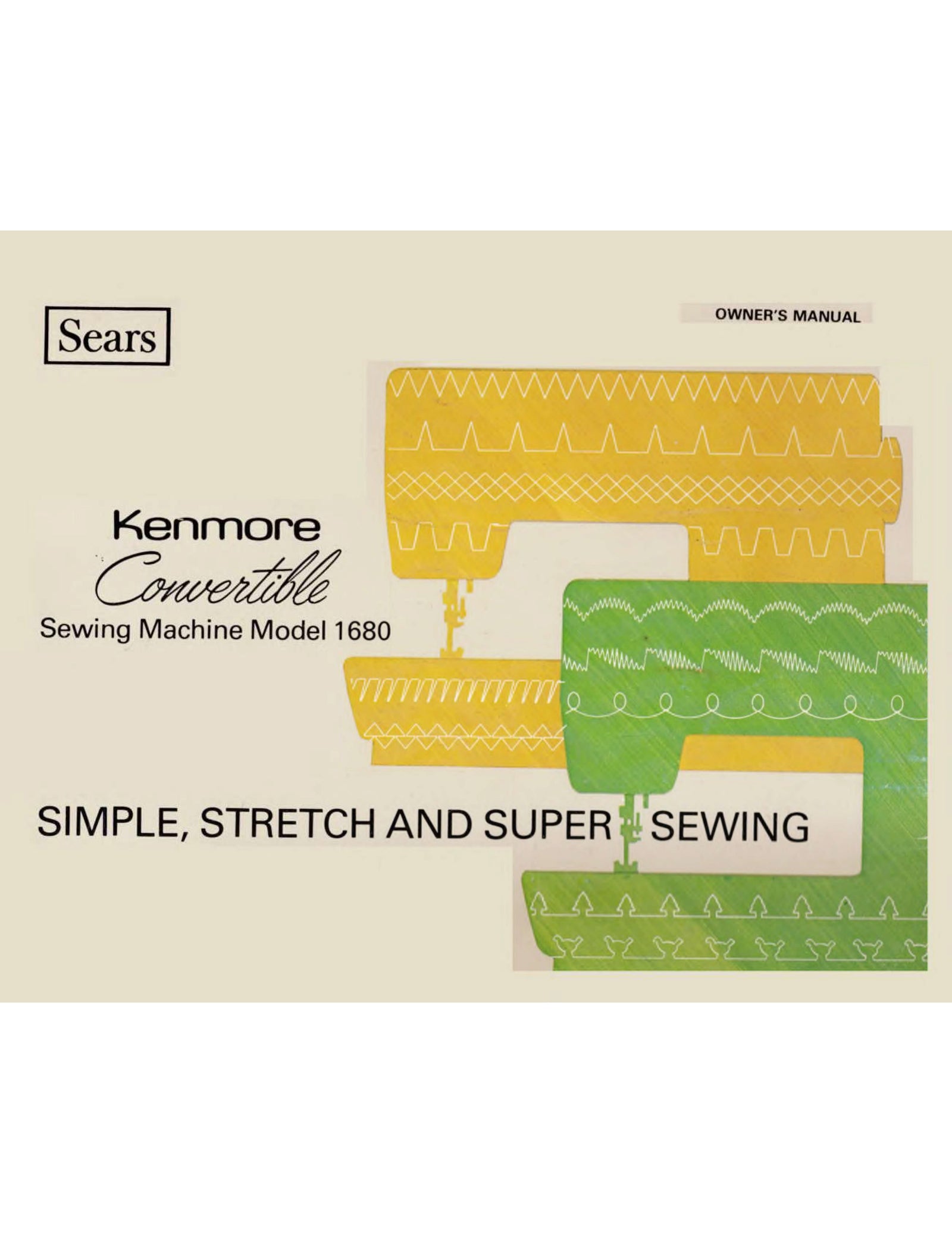 Kenmore 1680 Instruction Manual