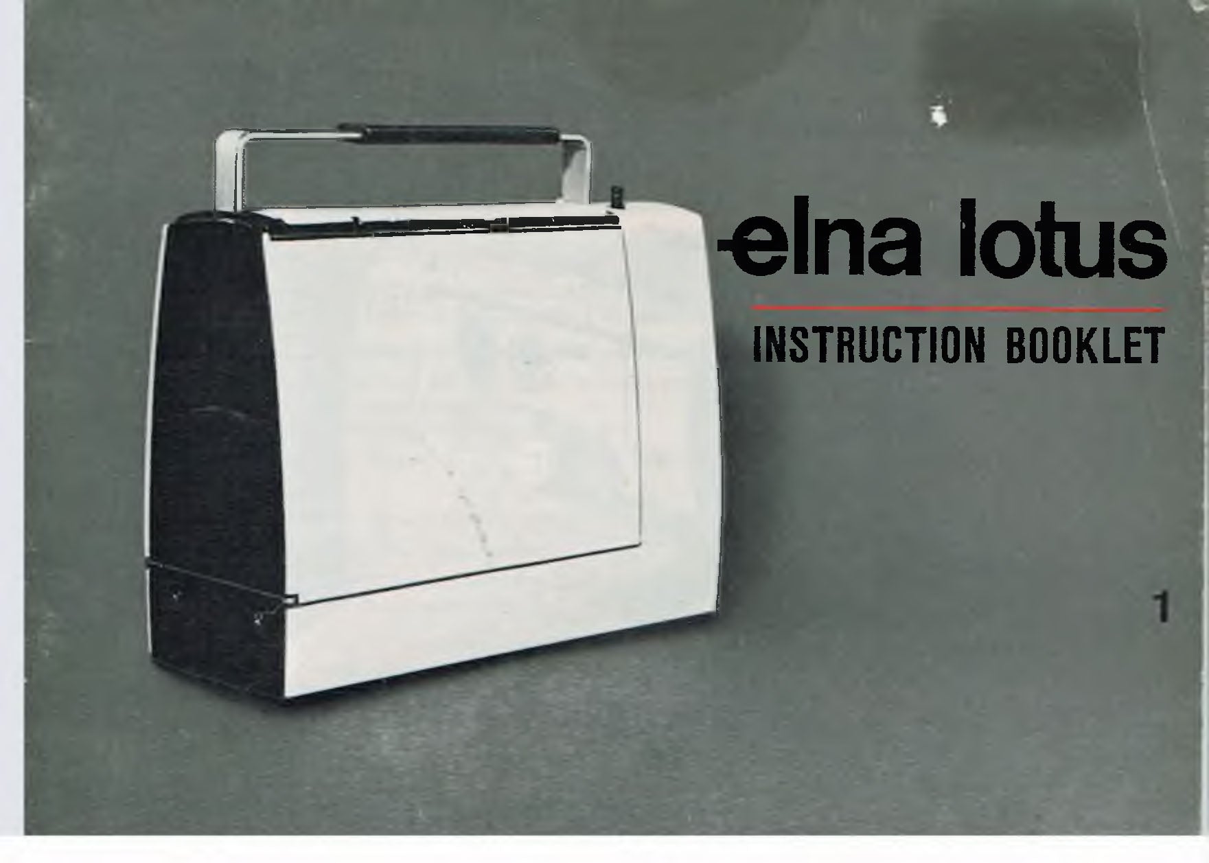 Elna Lotus Instruction Manual