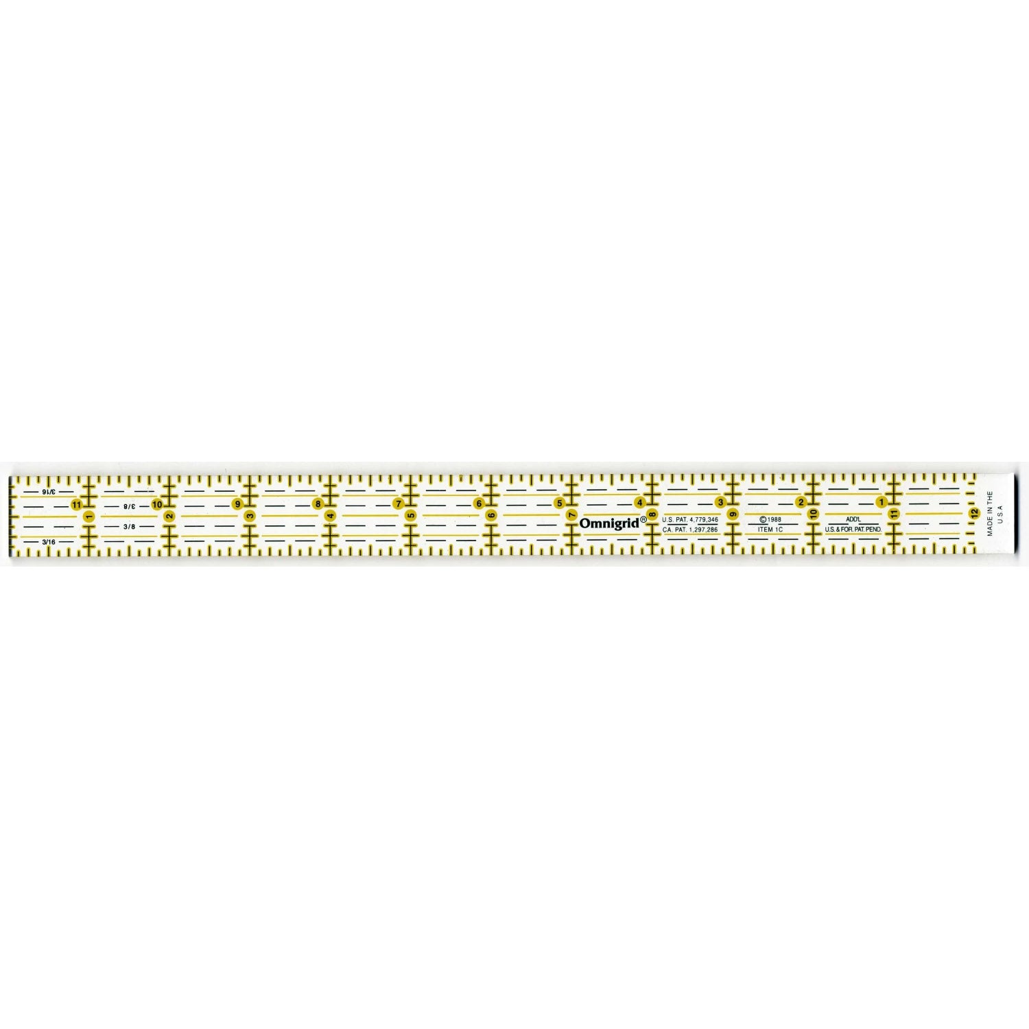 Omnigrid Ruler, 1" x 12.5"