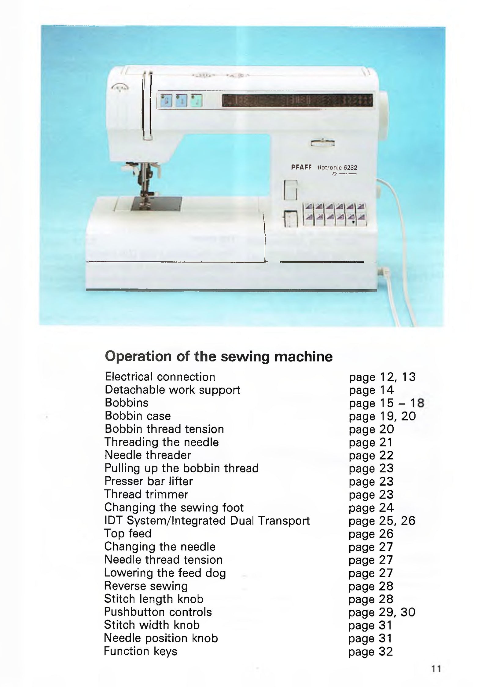 Pfaff Tiptronic/Tipmatic Instruction Manual