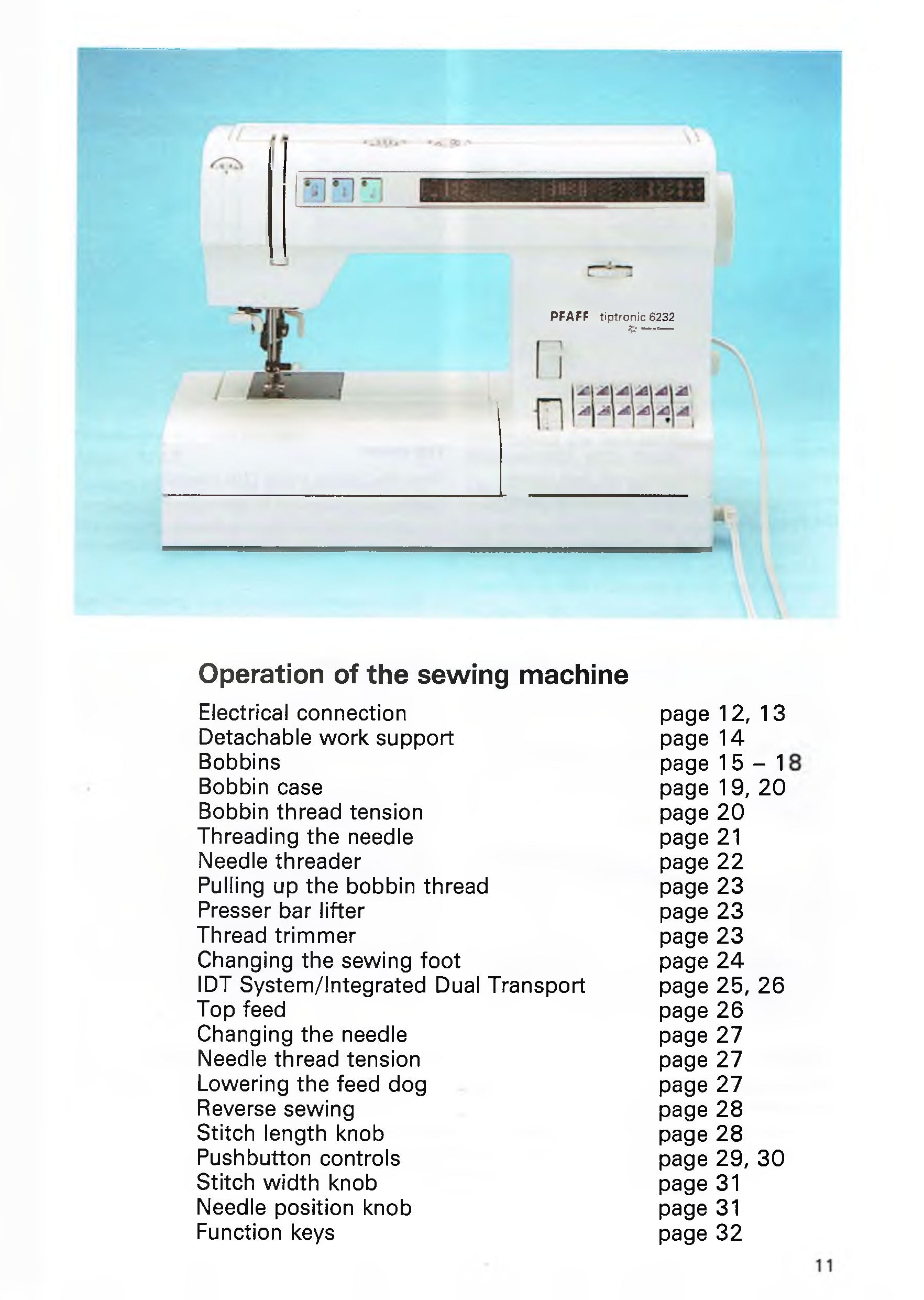 Pfaff Tiptronic/Tipmatic Instruction Manual