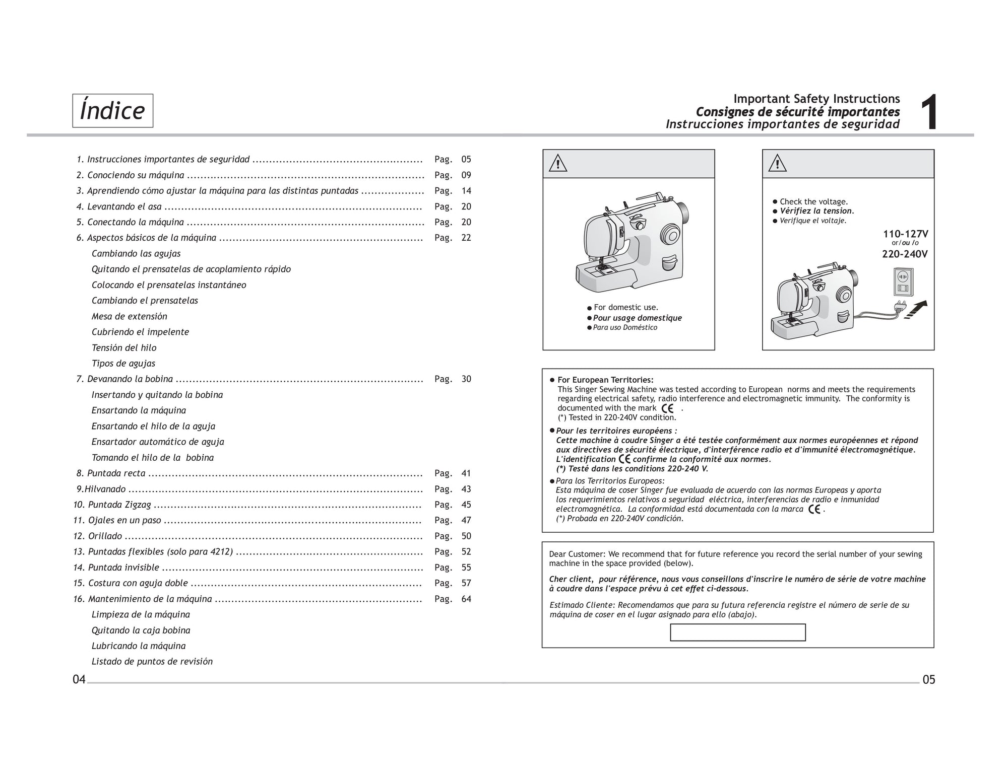Singer 4206/4212 Instruction Manua