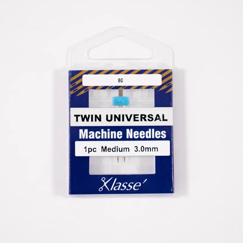 Twin Universal Needle 3.0mm wide, Size 80/12, Pkg.1